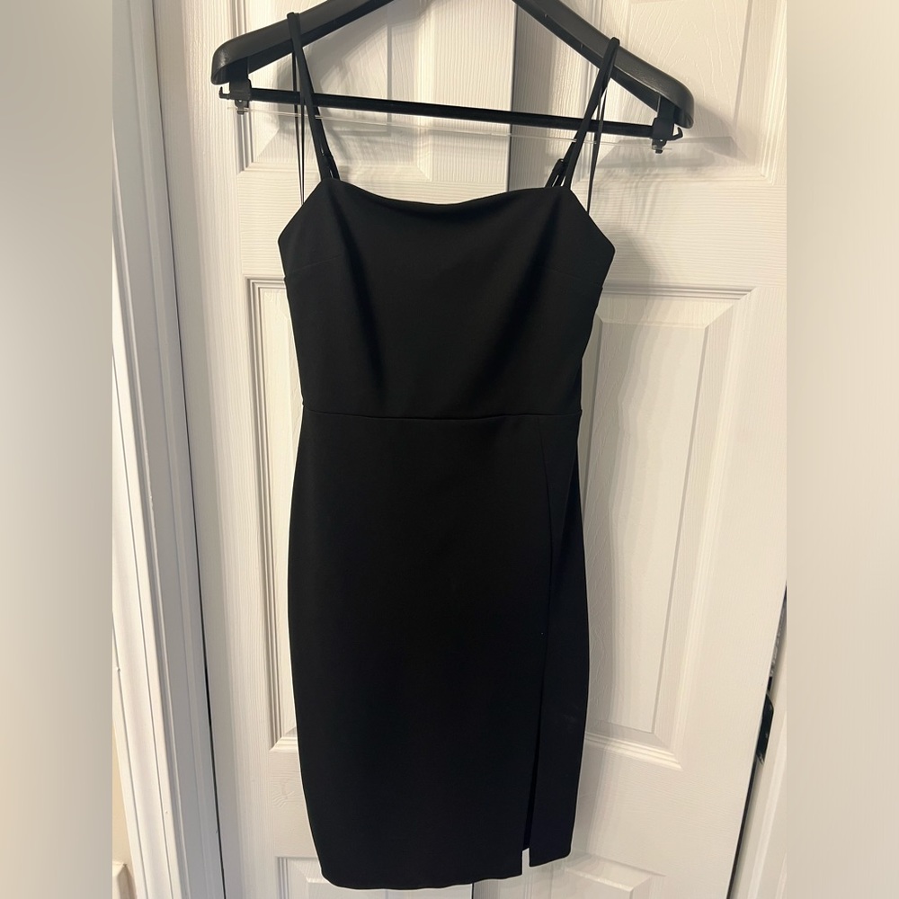 Black Pencil Dress w Slit